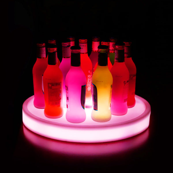 LED Wine Serving Tray Round